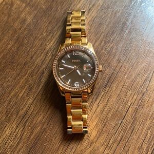 Rose Gold Fossil Watch